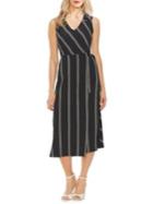 Vince Camuto Modern Rouge Pinstripe A-line Dress