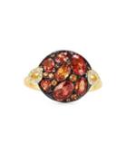 Marco Moore Diamond, Orange Sapphire And 14k Yellow Gold Ring