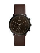 Fossil Chase Timer Chronograph Leather-strap Watch