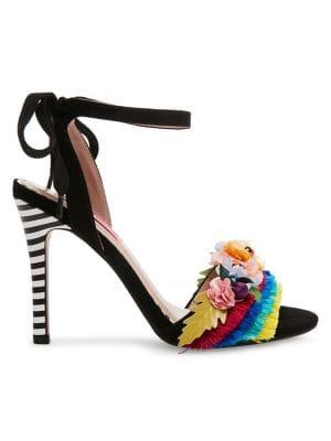 Betsey Johnson Winslow Floral Embellished Sandals