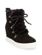 Steve Madden Lift Round Toe Faux Fur Ankle Boots