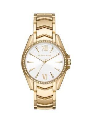 Michael Kors Whitney Pave Goldtone Stainless Steel Bracelet Watch