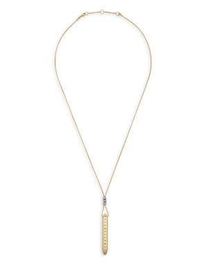 Sole Society Goldtone & Hematite Y-necklace