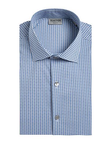 Kenneth Cole Reaction Techni-cole Slim-fit Checked Dress Shirt