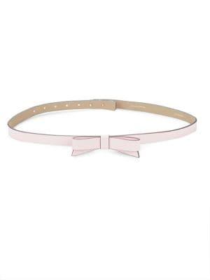 Kate Spade New York Slim Smooth Leather Bow Belt