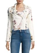 Blanknyc Floral-print Studded Jacket