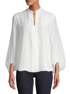 Marella Splitneck Bishop-sleeve Blouse