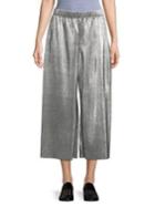 Kensie Metallic Pleated Wide Leg Pants