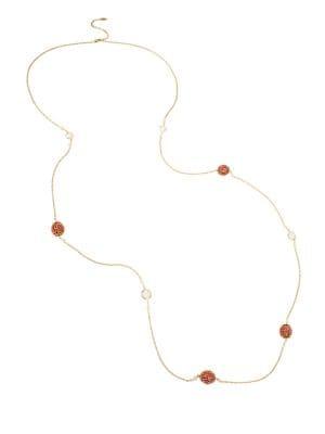 Miriam Haskell Sparkle Sphere Fireball Station Necklace