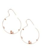 Bcbgeneration Haute Hangers Colored Stone Hoop Earring