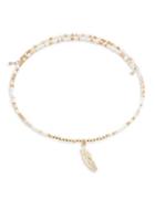 Design Lab Lord & Taylor Feather Charm Accented Beaded Necklace