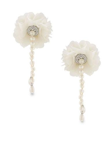 Carolee Icing On The Cake Faux Pearl & Cubic Zirconia Linear Earrings