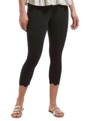 Hue Eyelet-trim Cotton Blend Capri