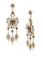 Miriam Haskell Mixed-stone Chandelier Earrings