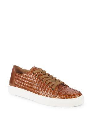 Donald J Pliner Alto Basket-weave Leather Sneakers