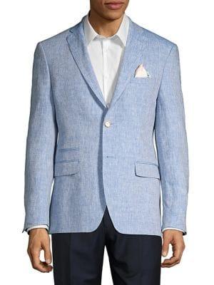 Tallia Orange Chambray Linen Suit Separate Jacket