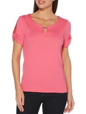 Rafaella Petite Knotted-sleeve Top