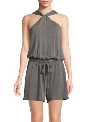 Kensie Terry Halterneck Romper
