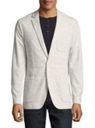 Calvin Klein Gris 2-button Pique Interlock Jacket
