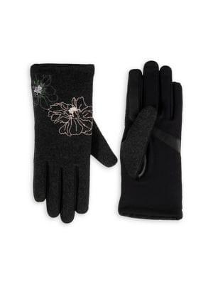 Isotoner Embroidered Smartouch Gloves