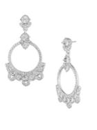 Givenchy Faceted Crystal Orbital Drop Earrings