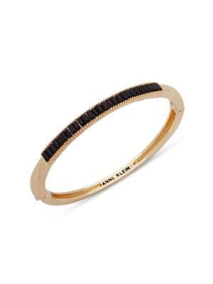 Anne Klein Crystal Hinged Jet Bracelet