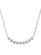 Sonatina White Sapphire Sterling Silver Linear Necklace