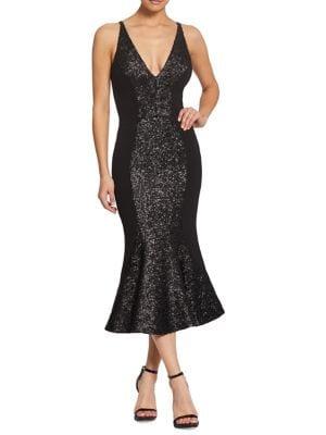 Dress The Population Kyle Sequin & Crepe Mermaid Dress