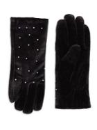 Cejon Crystal Embellished Velvet Gloves