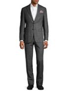 Tallia Orange Glen Plaid Wool Suit