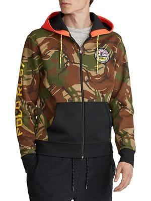 Polo Ralph Lauren Camouflage Double-knit Cotton-blend Hoodie