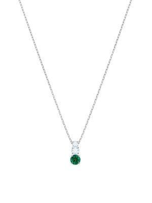Swarovski Attract Trilogy Rhodium Plated And Crystal Round Pendant