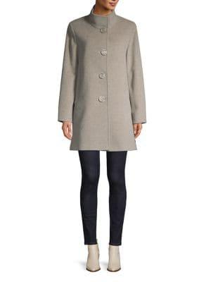 Cinzia Rocca Buttoned Wool-blend Coat