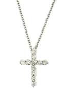 Effy Classique 14k Gold Diamond Cross Pendant Necklace