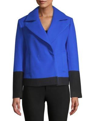 Imnyc Isaac Mizrahi Colorblocked Collar Jacket