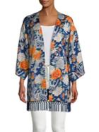 Highline Collective Satin Floral Kimono