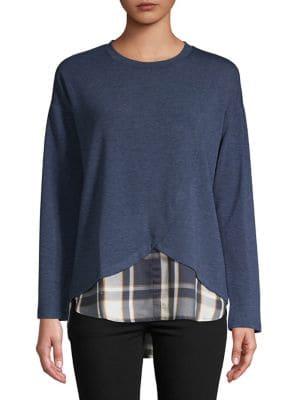 Jones New York Petal Hem Pullover Top