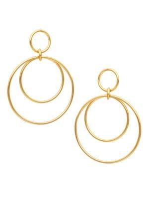 Argento Vivo Multi-circle Goldtone Earrings