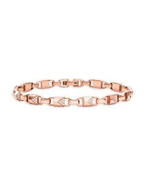 Michael Kors Mercer Link 14k Rose-goldplated Hinge Bangle
