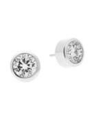 Michael Kors Park Avenue Glam Jeweled Stud Earrings/silvertone