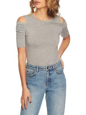 1.state Short-sleeve Cold-shoulder Top