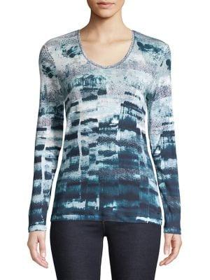 Olsen Printed Cotton Tee