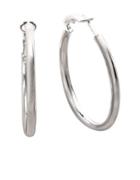 Lord & Taylor Sterling Silver Medium Hoop Earrings