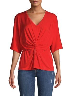 Trina Turk Etta Knotted V-neck Top