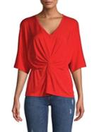 Trina Turk Etta Knotted V-neck Top