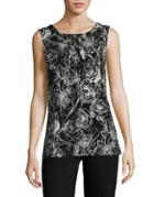 Karl Lagerfeld Suits Floral Sleeveless Shirt