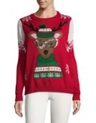 Faith & Zoe Glasses Reindeer Sweater