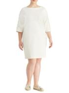 Lauren Ralph Lauren Plus Lace-up Cotton Dress