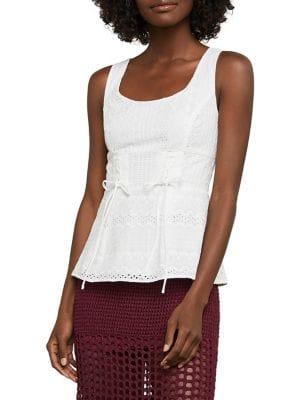 Bcbgmaxazria Embroidered Sleeveless Top