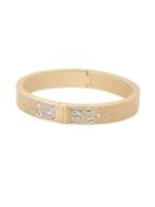 Michael Kors Modern Brilliance Crystal Hinged Bangle Bracelet/goldtone